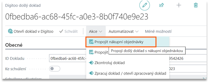 Akce na propojení nákuních objednávek v BC