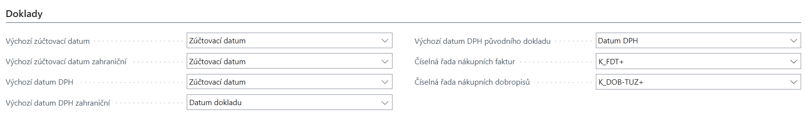 Nastavení dokladů v Digitoo nastavení v BC
